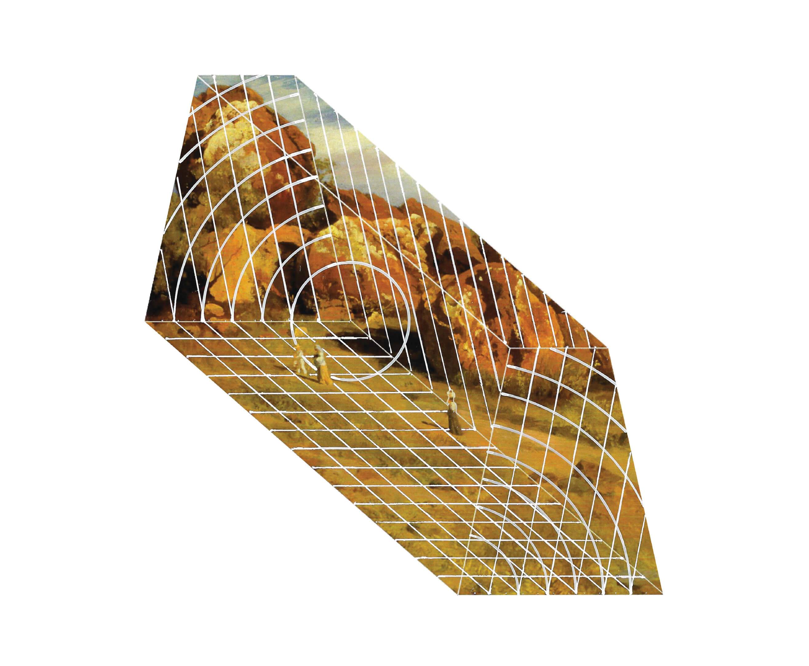 Peñasco del cerro de Atzacoalco en Patio Reticula Chilaquil 